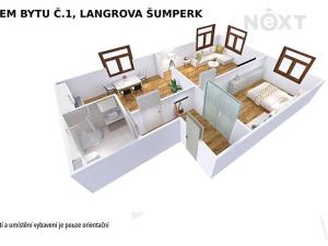 Pronájem bytu 2+kk, Šumperk, Langrova, 67 m2