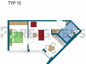 Pronájem bytu 2+kk, Brno, Dornych, 40 m2