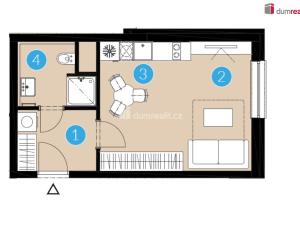 Pronájem bytu 1+kk, Praha - Libeň, Nad Kolčavkou, 30 m2