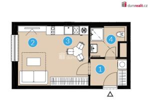 Pronájem bytu 1+kk, Praha - Libeň, Nad Kolčavkou, 30 m2