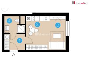 Pronájem bytu 1+kk, Praha - Libeň, Nad Kolčavkou, 30 m2