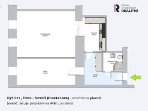 Prodej bytu 2+1, Brno - Veveří, Smetanova, 65 m2