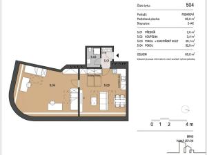Pronájem bytu 2+kk, Brno, Vlhká, 65 m2