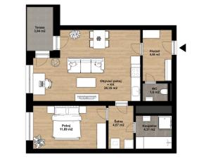 Pronájem bytu 2+kk, Praha - Vysočany, Oktábcových, 54 m2