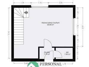 Prodej bytu 3+kk, Chotětov - Hřivno, 76 m2