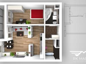 Pronájem bytu 2+kk, Praha - Letňany, Škrábkových, 58 m2