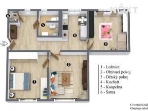 Prodej bytu 3+1, Žatec, Sládkova, 80 m2