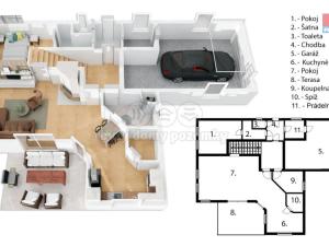 Prodej rodinného domu, Kamenice - Ládví, Lísková, 299 m2
