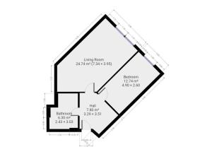 Pronájem bytu 2+kk, Praha - Smíchov, Na Neklance, 52 m2