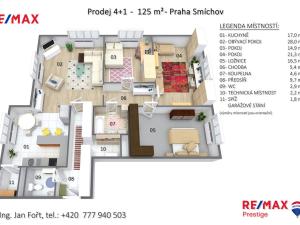 Prodej bytu 4+1, Praha - Smíchov, Na Hřebenkách, 124 m2