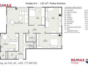 Prodej bytu 4+1, Praha - Smíchov, Na Hřebenkách, 124 m2