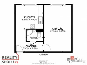 Prodej bytu 1+1, Jirkov, Červenohrádecká, 40 m2