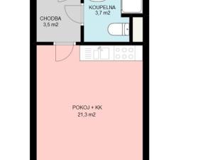 Pronájem bytu 1+kk, Brno, třída Generála Píky, 28 m2