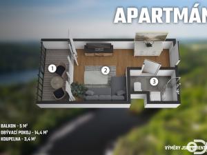 Prodej bytu 1+kk, Slapy, 17 m2