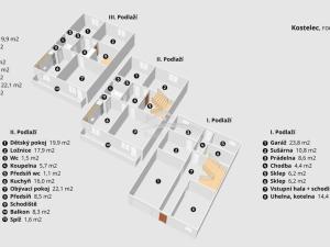 Prodej rodinného domu, Kostelec, 330 m2