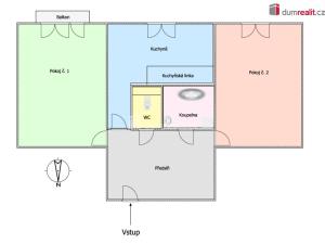 Pronájem bytu 2+1, Ostrov, Severní, 56 m2