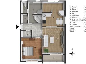 Prodej bytu 3+1, Libochovany, 71 m2