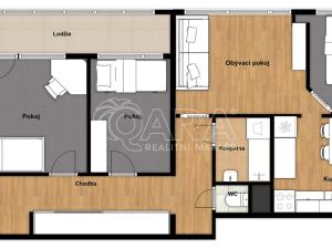 Pronájem bytu 4+1, Praha - Krč, Bernolákova, 62 m2