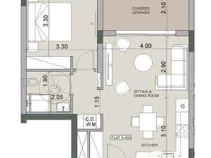 Prodej bytu 2+kk, Lemesos, Kypr, 55 m2