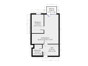 Pronájem bytu 2+kk, Praha - Háje, Jurkovičova, 54 m2