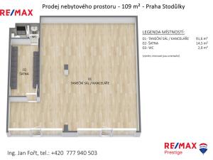 Prodej obchodního prostoru, Praha - Stodůlky, Sluneční náměstí, 109 m2