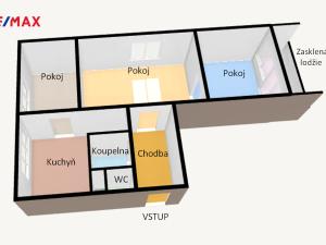 Pronájem bytu 3+1, Ostrava - Mariánské Hory, Přemyslovců, 64 m2