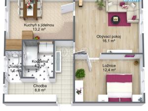 Prodej bytu 2+1, Poděbrady - Poděbrady III, 56 m2