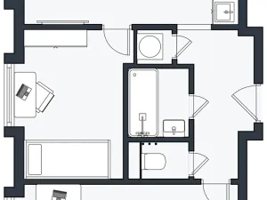 Pronájem bytu 3+kk, Praha - Hloubětín, Poděbradská, 53 m2