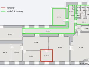Pronájem kanceláře, Plzeň, Kopeckého sady, 22 m2