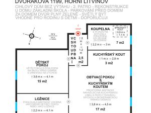 Pronájem bytu 3+kk, Litvínov - Horní Litvínov, Dvořákova, 50 m2