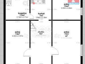 Prodej rodinného domu, Velké Heraltice - Košetice, 102 m2