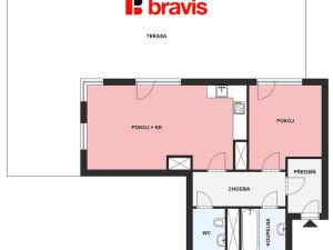 Pronájem bytu 2+kk, Brno - Nový Lískovec, Kamínky, 55 m2