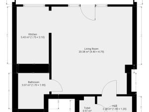 Pronájem bytu 1+1, Praha - Břevnov, Nad Kajetánkou, 46 m2