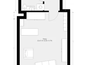 Pronájem bytu 1+kk, Brno, Keřová, 33 m2