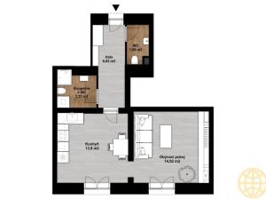 Pronájem bytu 1+1, Tábor, Kpt. Jaroše, 40 m2