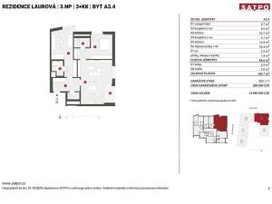 Prodej bytu 3+kk, Praha - Smíchov, Na Laurové, 95 m2