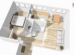 Pronájem bytu 2+kk, Hradec Králové - Slezské Předměstí, Uhelná, 52 m2