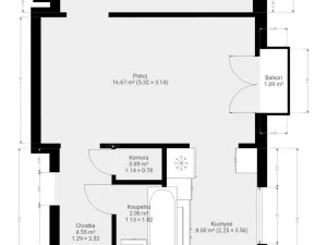 Pronájem bytu 2+1, Brno, Klímova, 45 m2