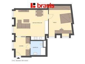 Pronájem bytu 2+kk, Brno, Jakubská, 69 m2