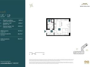 Prodej bytu 1+kk, Brno, Nad Pisárkami, 36 m2