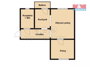 Prodej bytu 2+1, Nová Bystřice, Nádražní, 46 m2