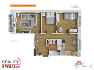 Prodej bytu 2+1, Trutnov - Horní Staré Město, Chrpová, 61 m2