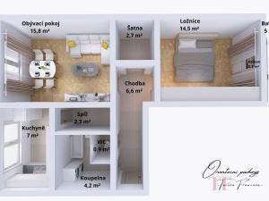 Prodej bytu 2+1, Prostějov, Mozartova, 59 m2