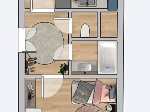 Pronájem bytu 2+kk, Praha - Vršovice, Kodaňská, 49 m2