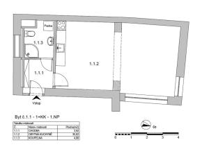 Pronájem bytu 1+kk, Benešov, Tyršova, 43 m2