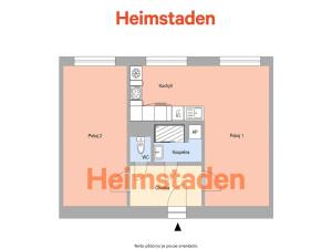 Pronájem bytu 2+kk, Ostrava - Moravská Ostrava, Na Jízdárně, 48 m2