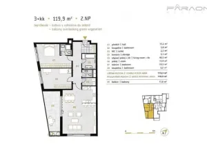 Prodej bytu 3+kk, Praha - Košíře, Na pomezí, 138 m2