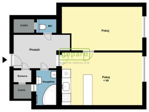 Pronájem bytu 2+kk, Praha, Za poštou, 51 m2