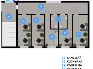 Pronájem kanceláře, Ostrava - Hošťálkovice, Aleje, 190 m2