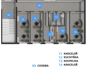 Pronájem kanceláře, Ostrava - Hošťálkovice, Aleje, 190 m2